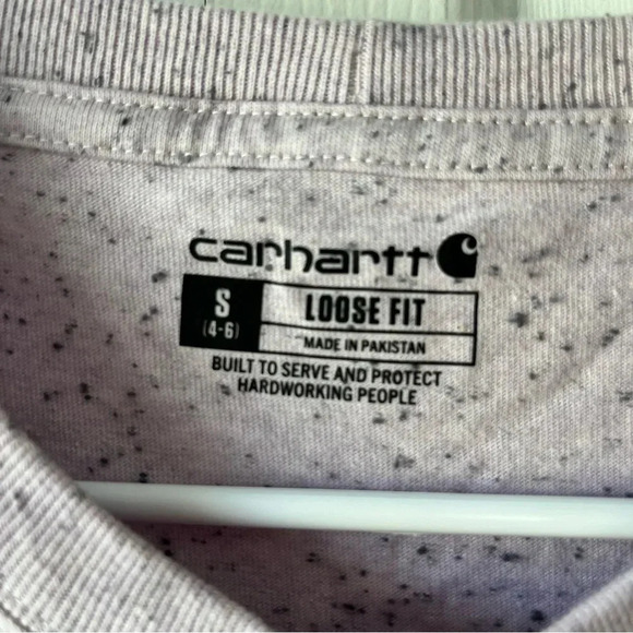 Carhartt pink/ purple speckled pocket T-shirt small - Picture 3 of 4